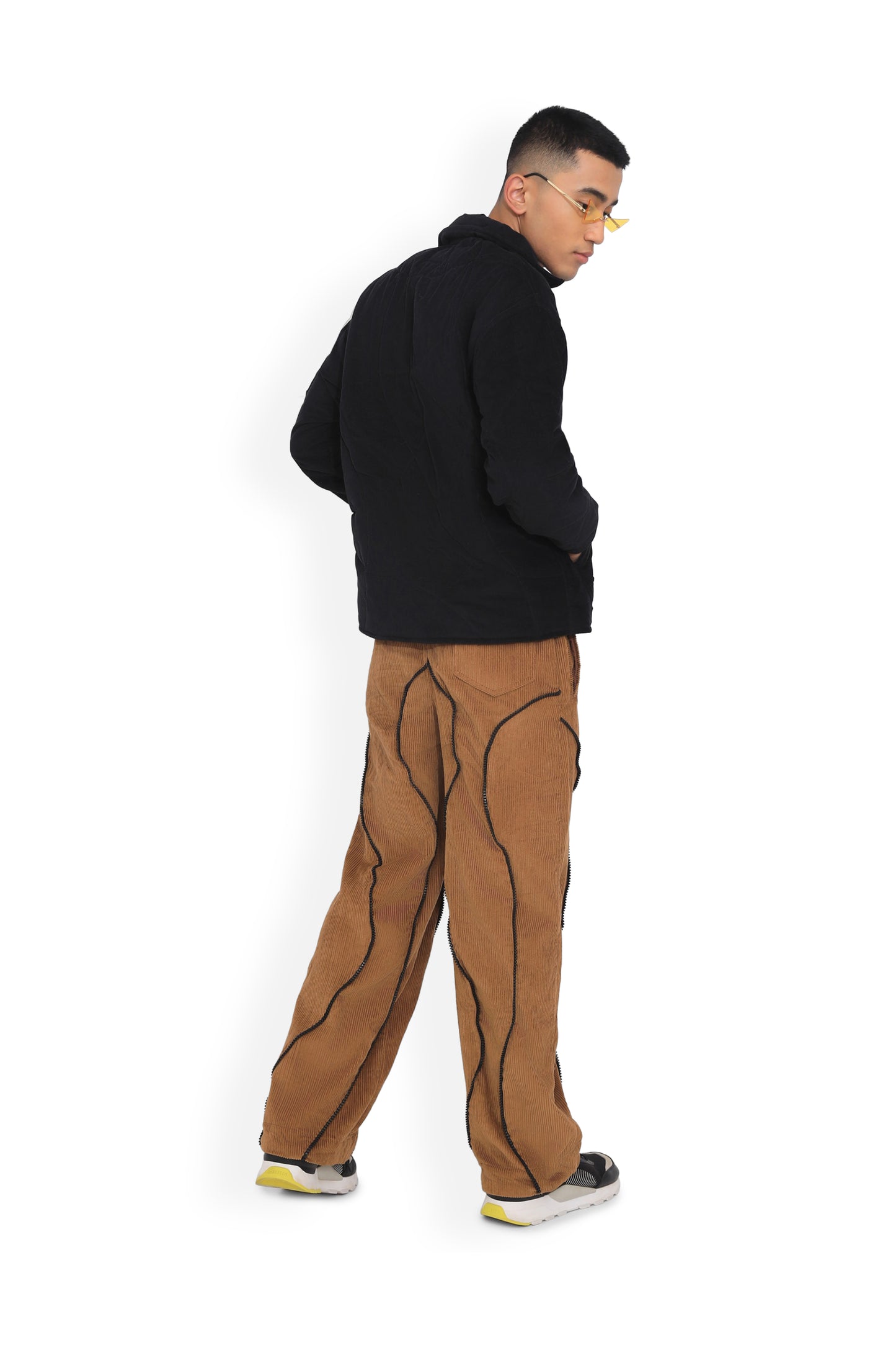 Brown Zip Detailed Track Pant