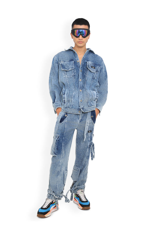Washed Corduroy Cargo Pants