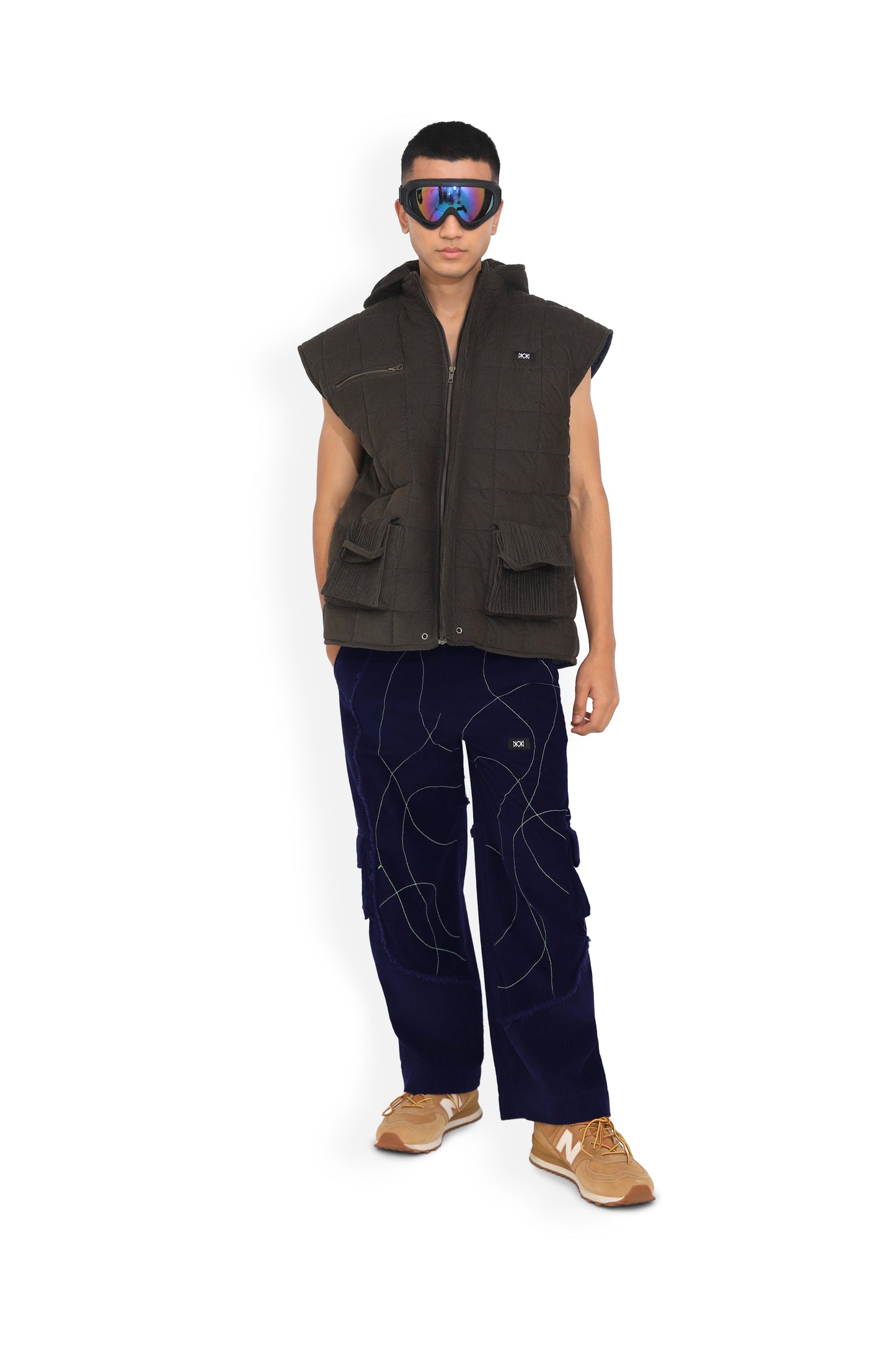 Olive Sleeveless Puffer Jacket