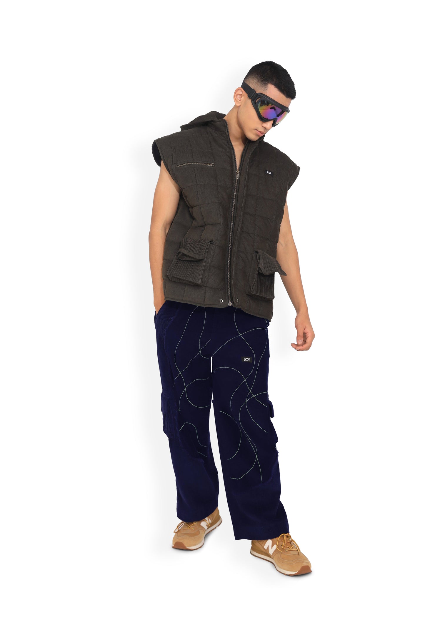 Olive Sleeveless Puffer Jacket