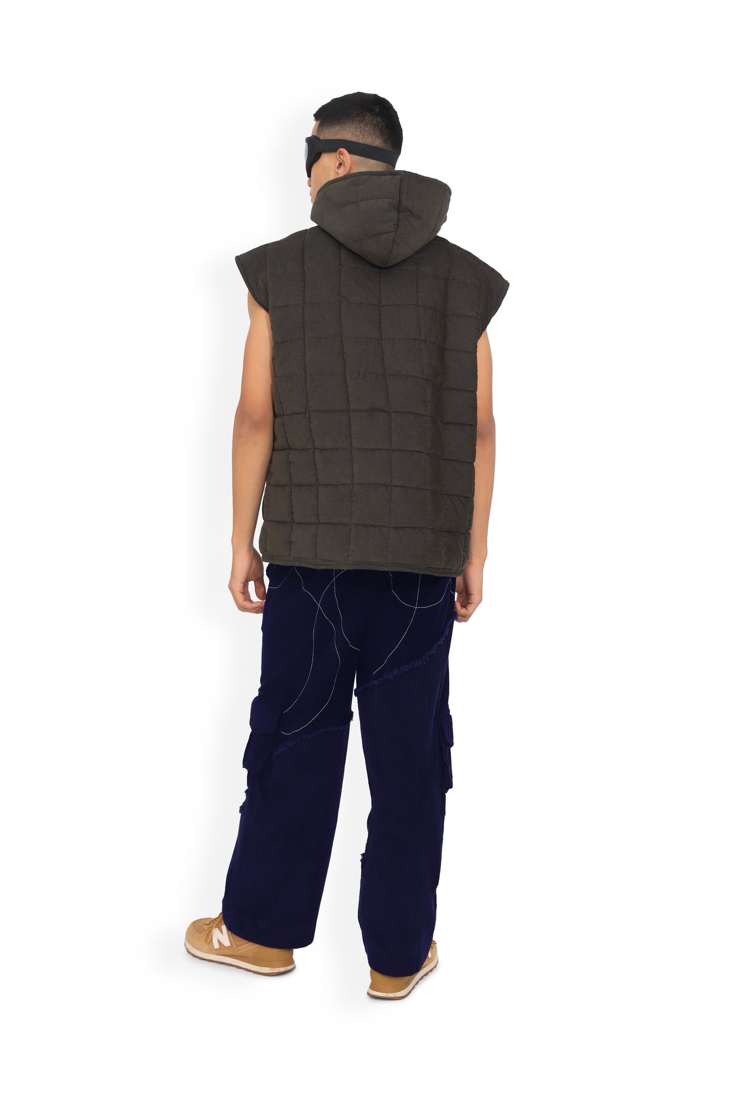 Olive Sleeveless Puffer Jacket