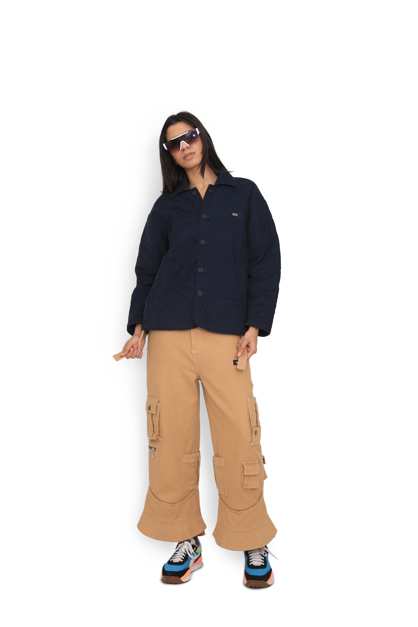 Blue Quilted Shacket