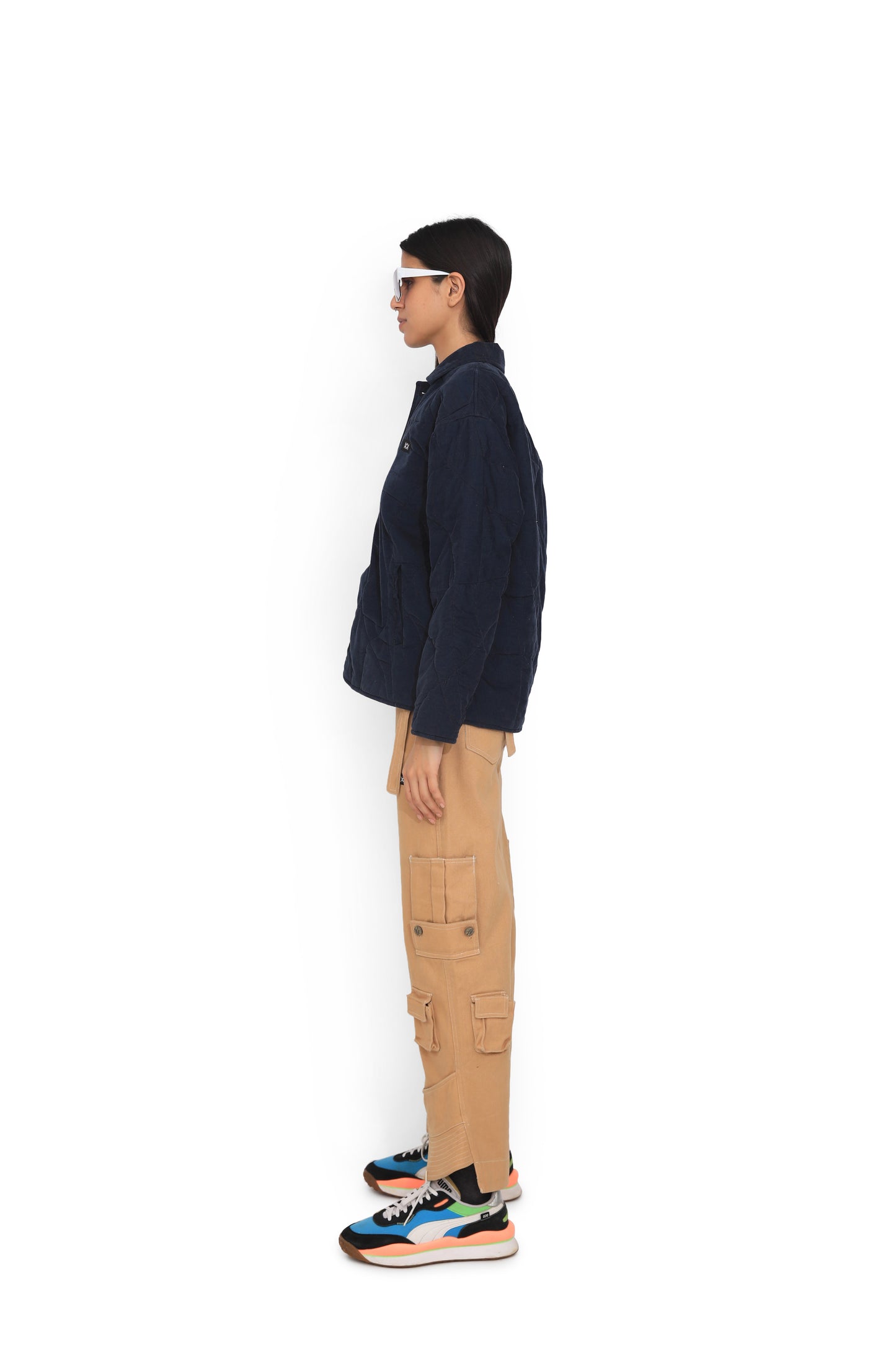 Beige Bucket Hat Cargo Pants