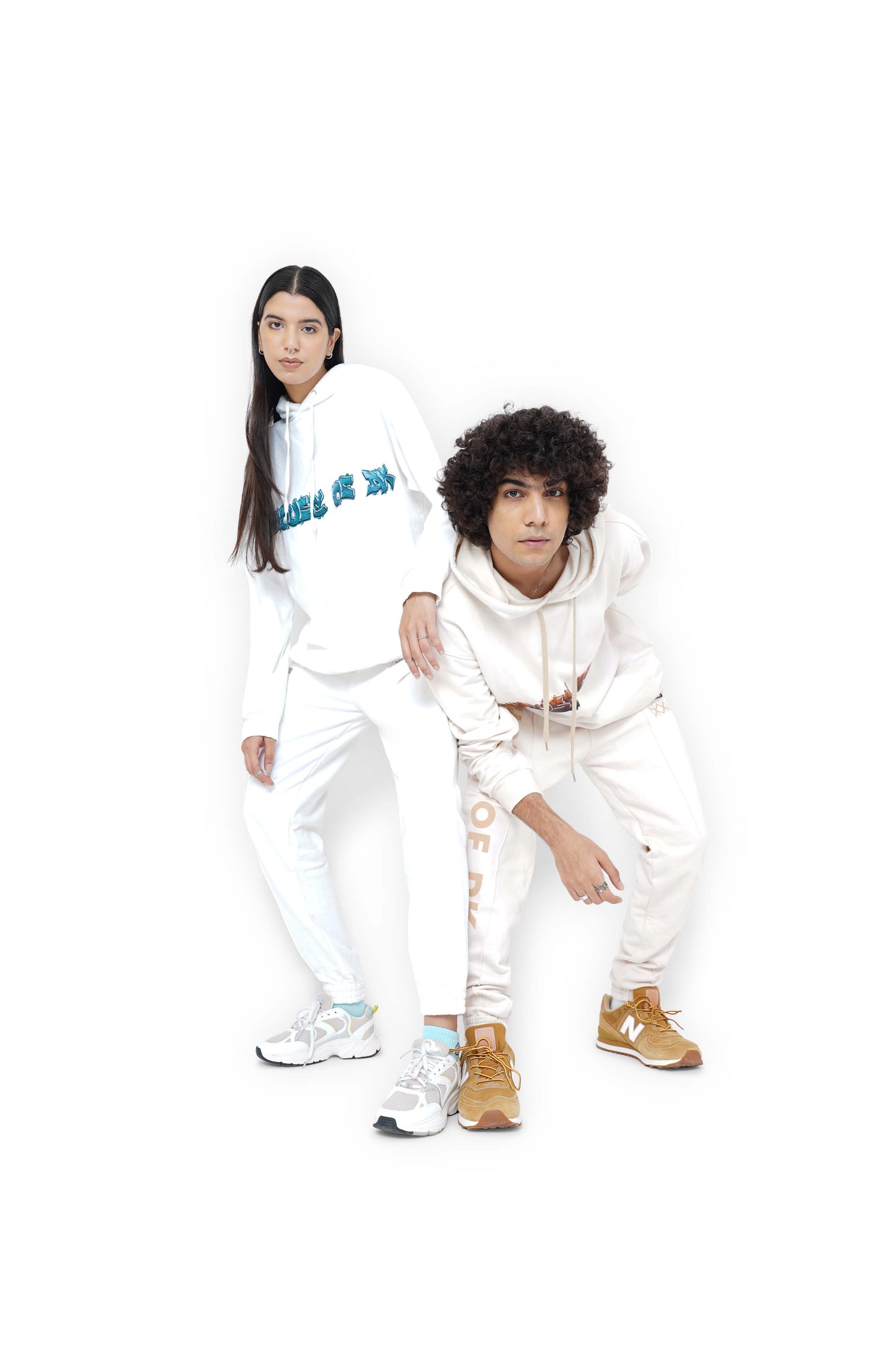 White HDK Graffiti Hoodie & Trackpant Set