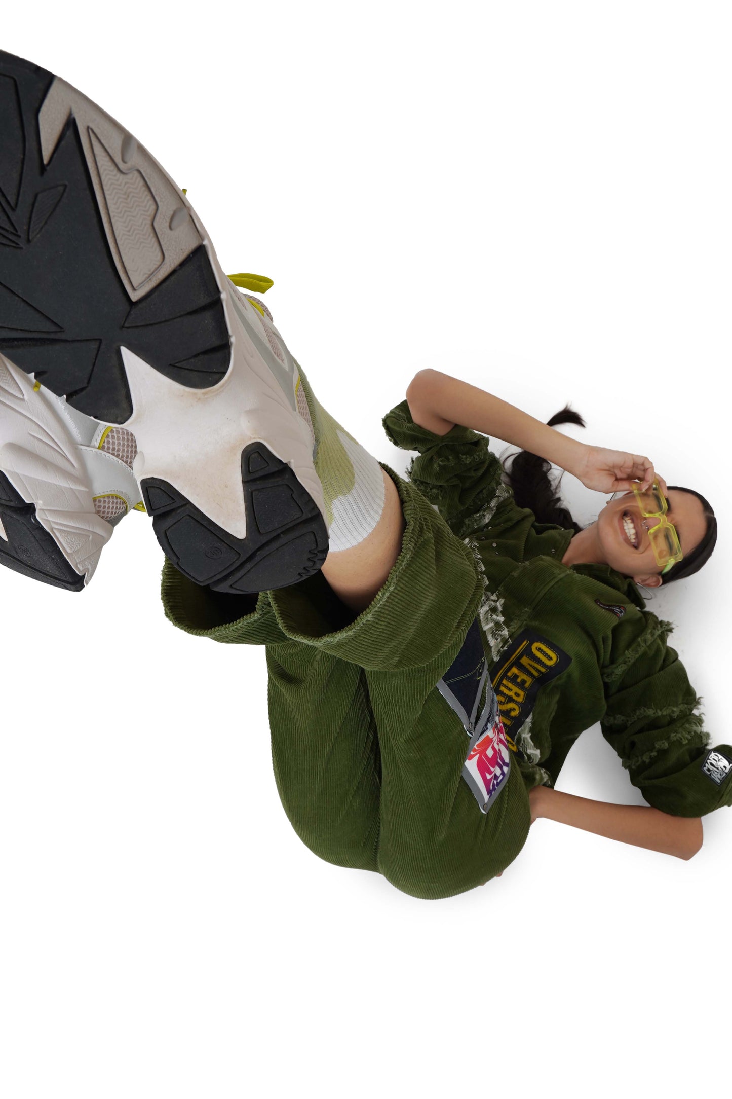 Grassland Green Met An Accident Jacket & Pants Set