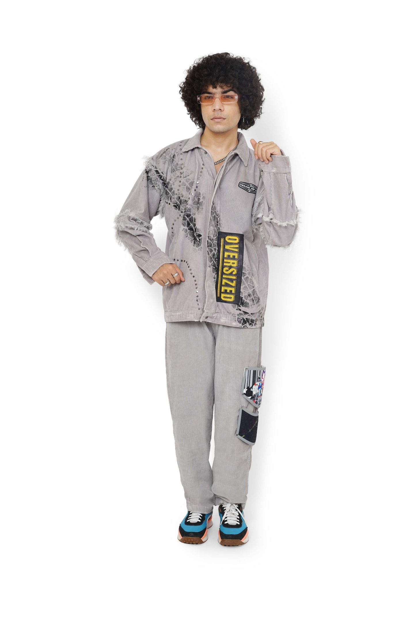 Smokey Grey Met An Accident Jacket & Pants Set