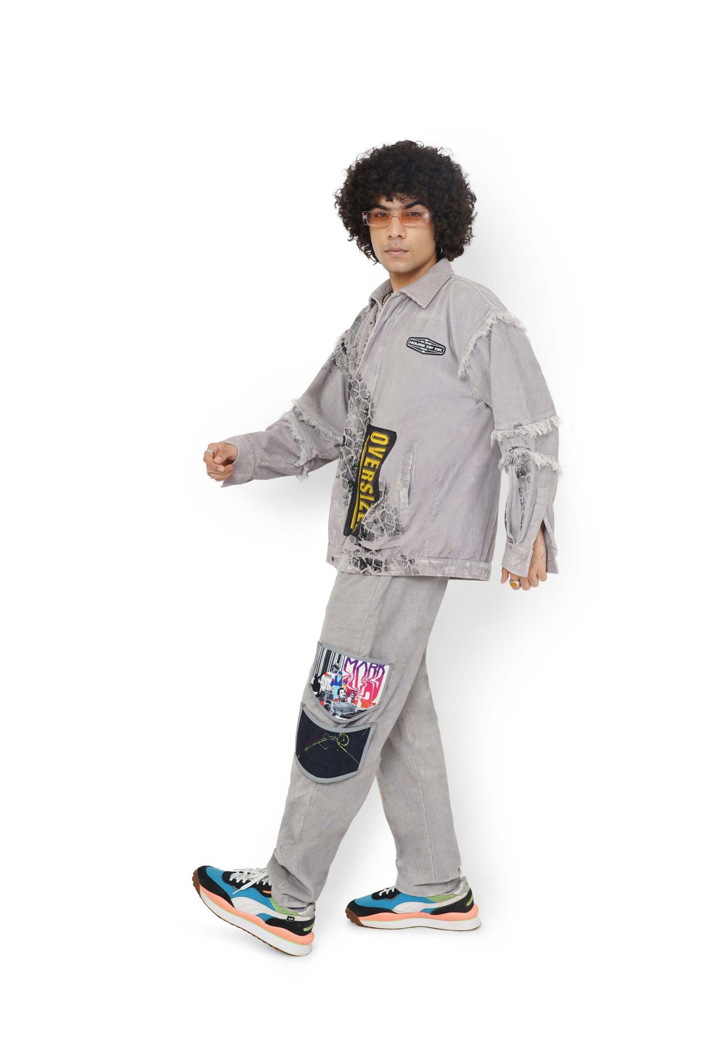 Smokey Grey Met An Accident Jacket & Pants Set