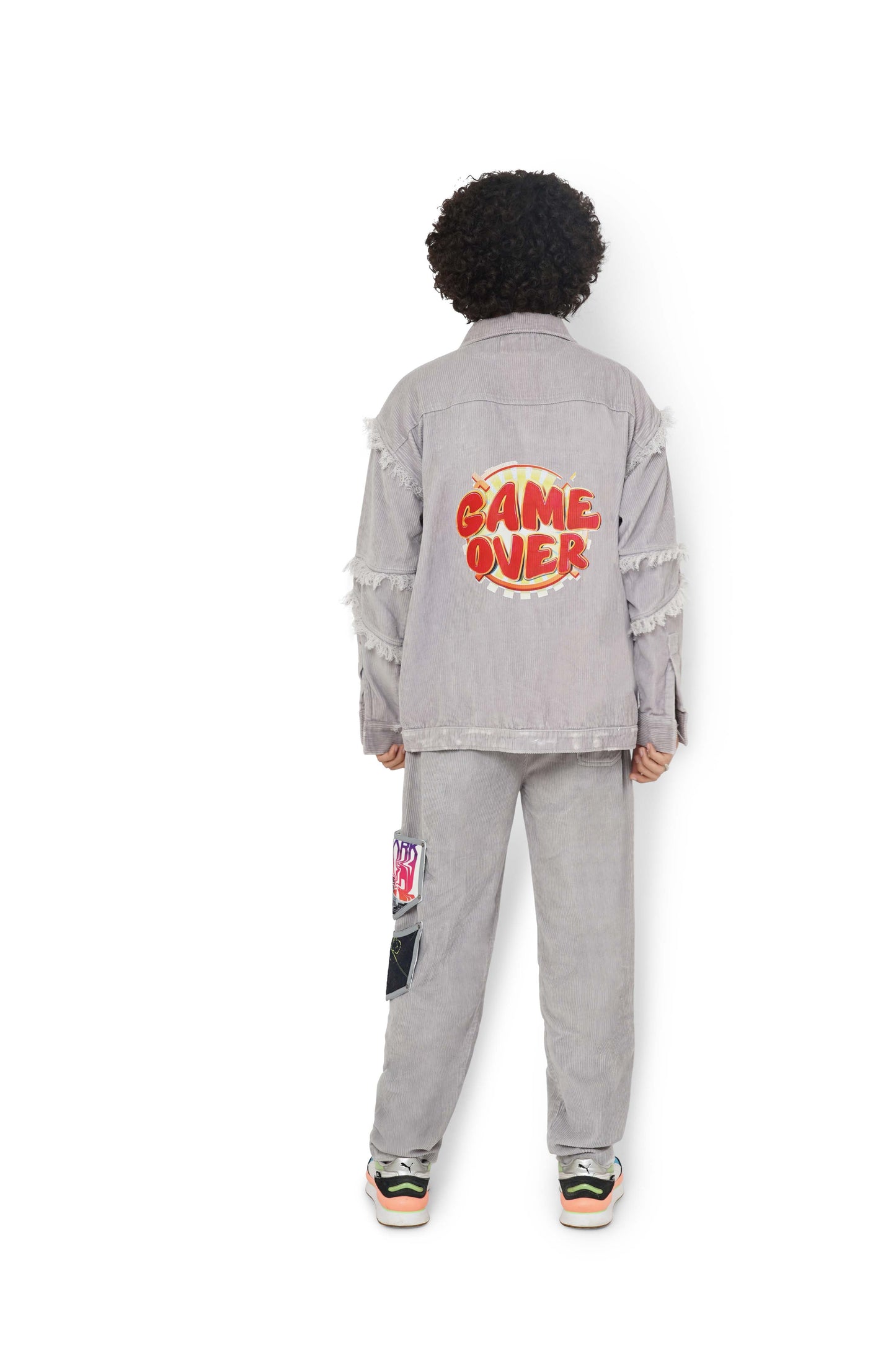 Smokey Grey Met An Accident Jacket & Pants Set