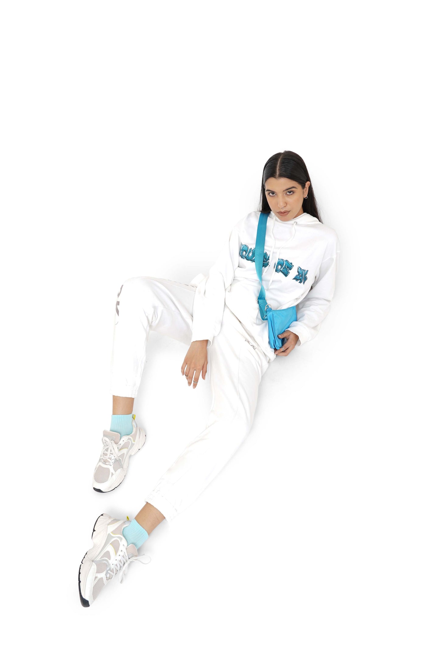 White HDK Graffiti Hoodie & Trackpant Set
