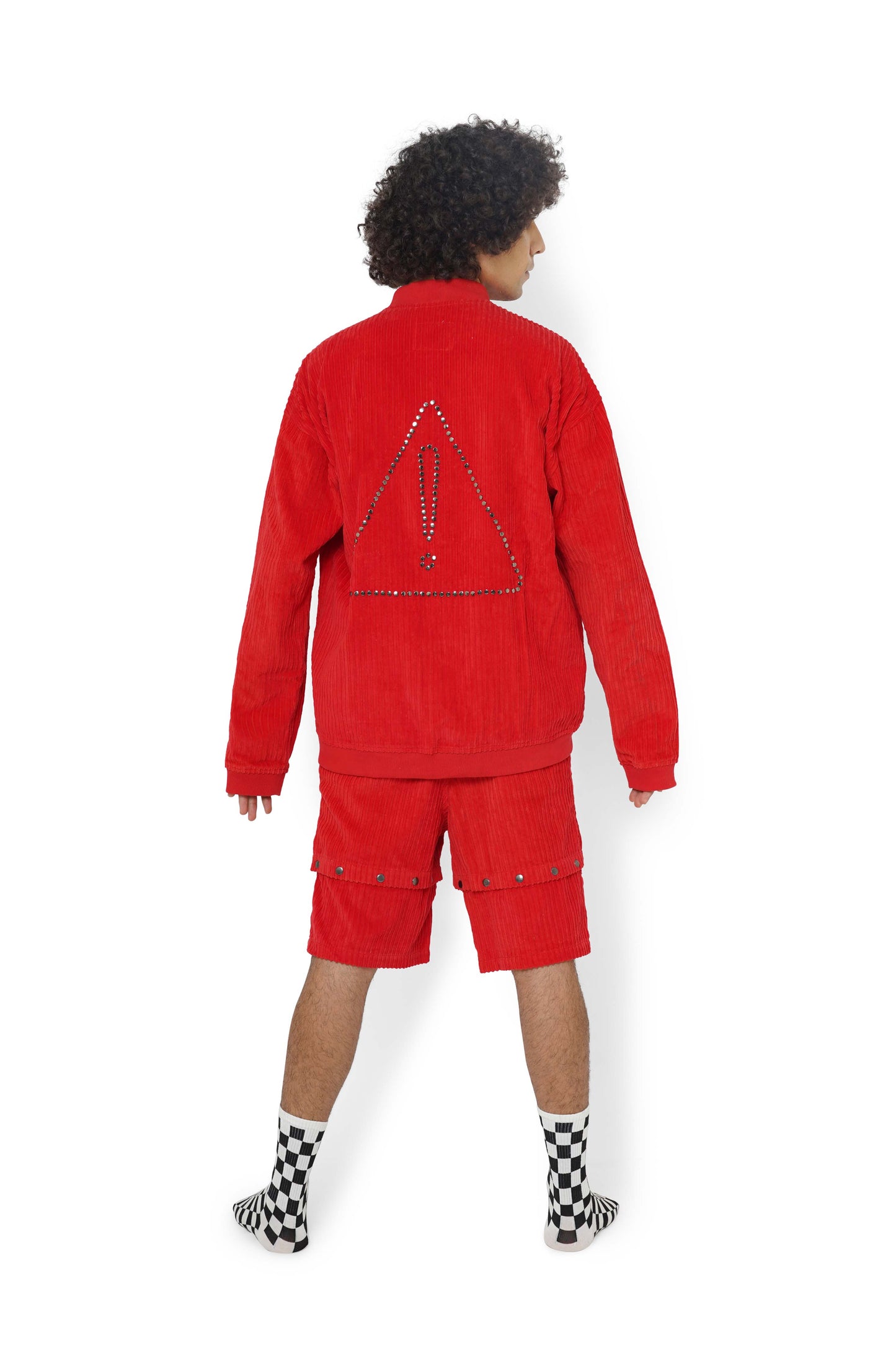 Code Red Caution Hi-Low Jacket & Shorts Set