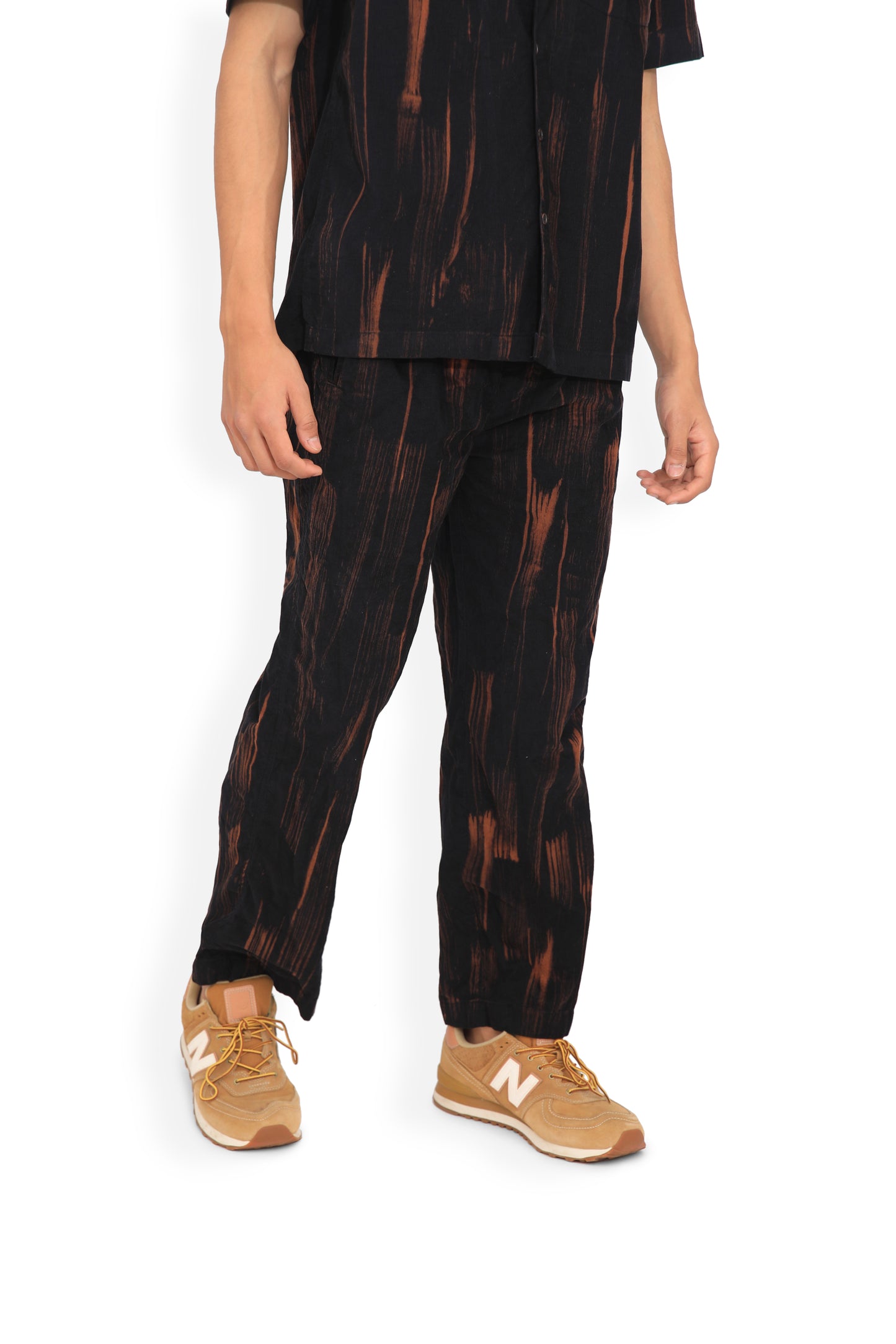 Black Abstract Hand Painted Track Pant