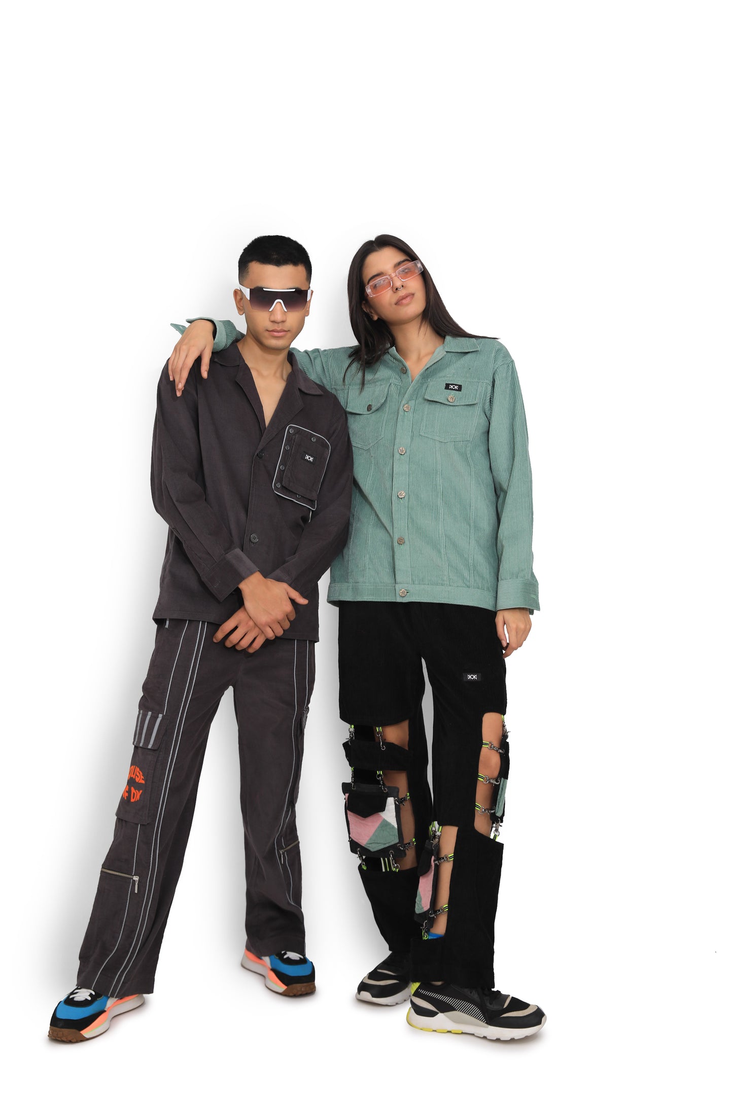 Grey Cargo Reflective Pants