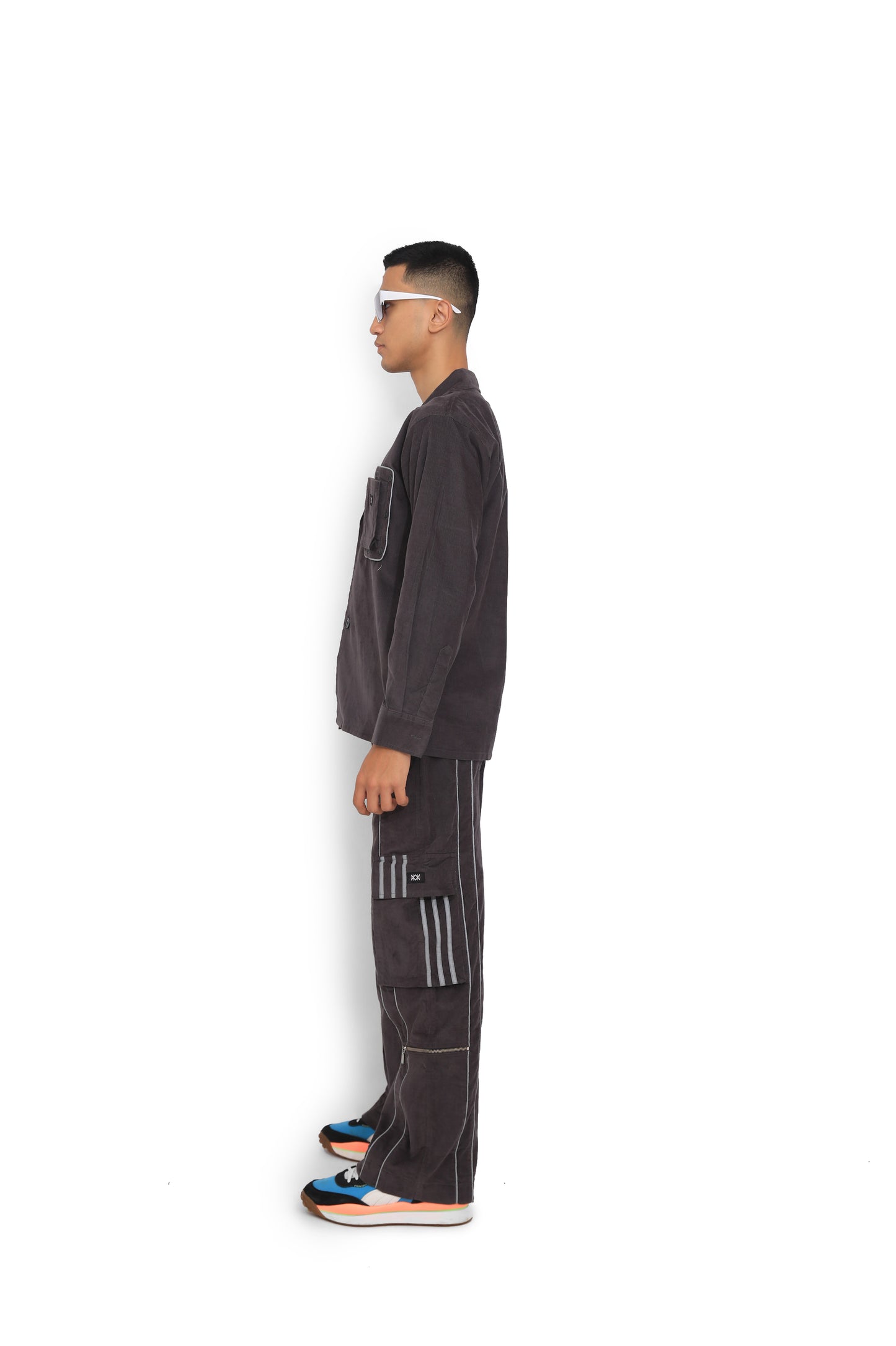 Grey Cargo Reflective Pants