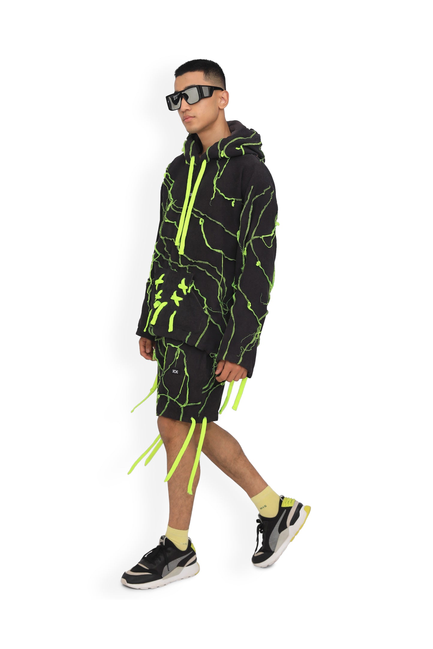 Grey Threaded Map Hoodie - One of One piece