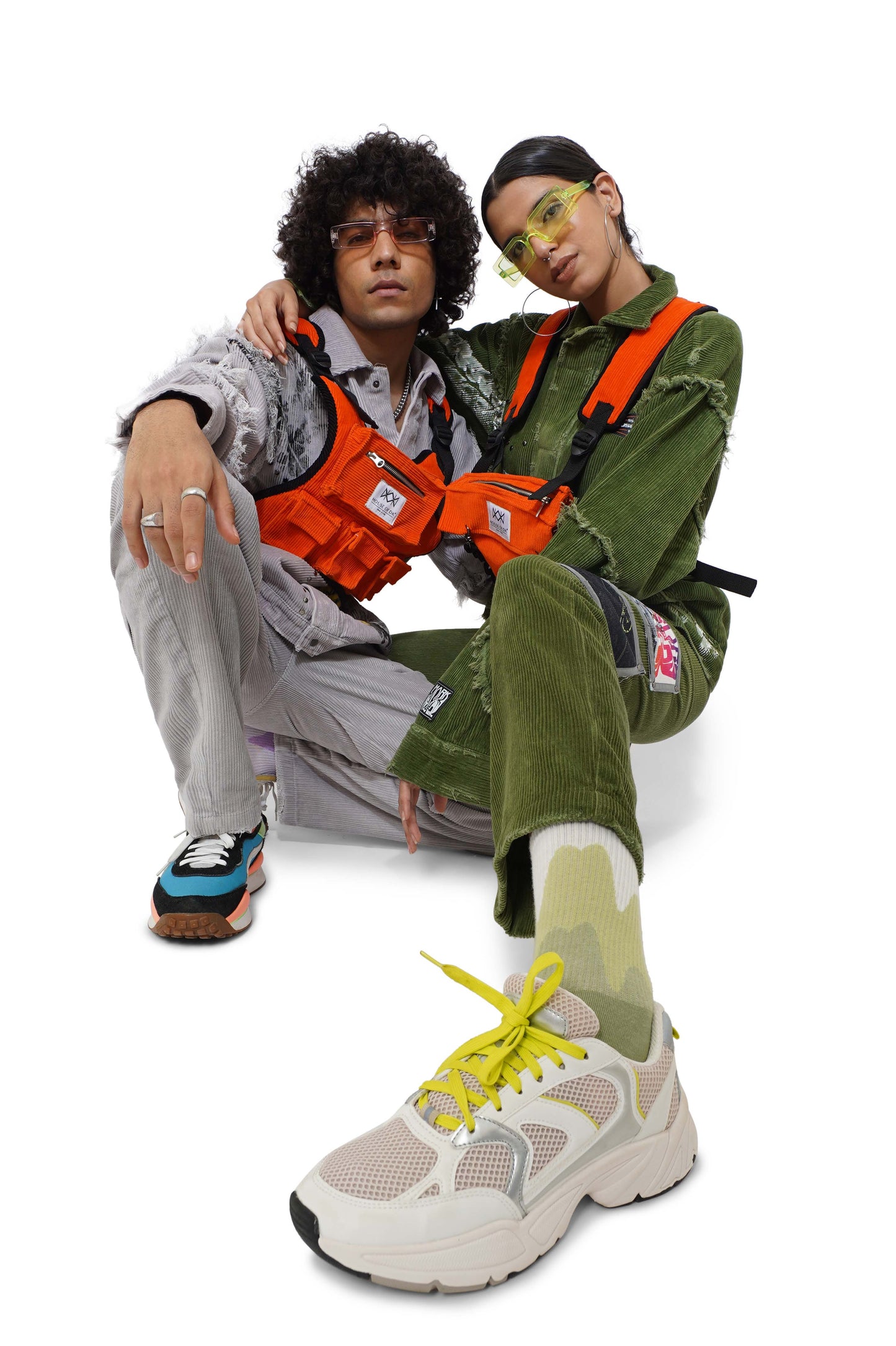 Grassland Green Met An Accident Jacket & Pants Set